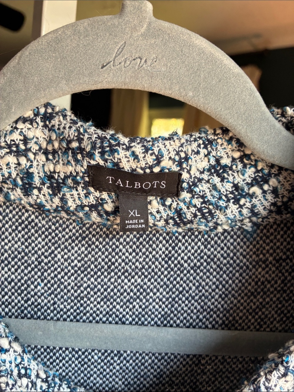 Talbots Tweed Shift Dress Gold Button Details on Collar and Pockets SZ XL (616) - Picture 4 of 13